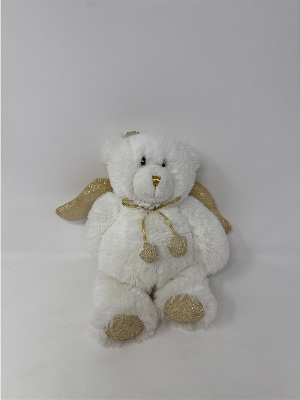 White And Gold Angel Bear Plush Stuffed Animal
